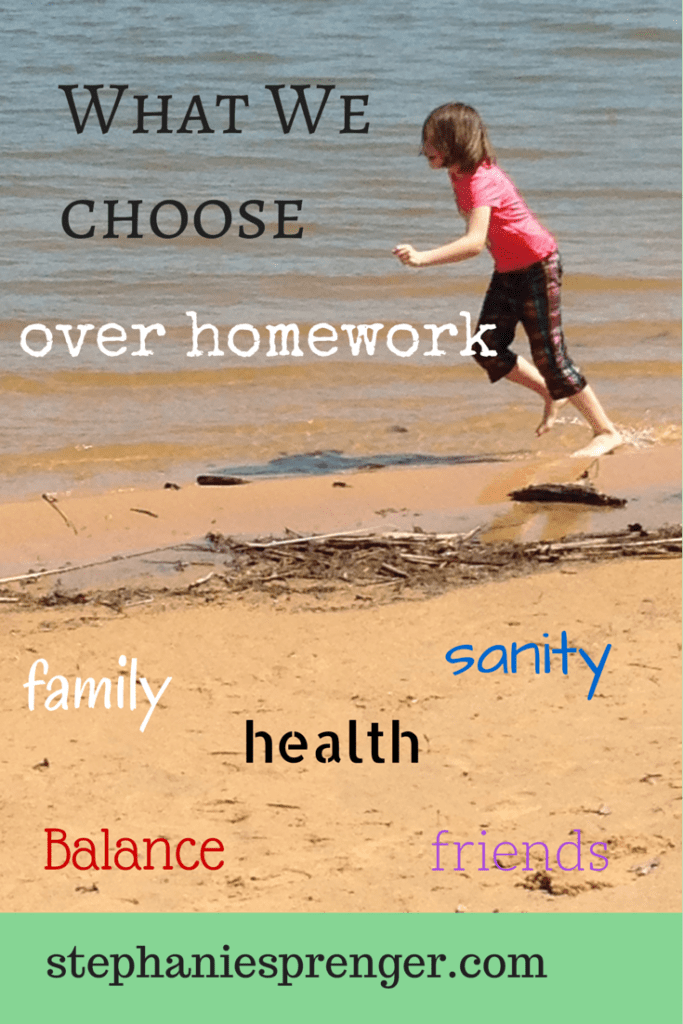 Do we put too much pressure on our kids? Find out why we sometimes say NO to homework. 